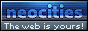 A graphic that reads 'Neocities: The web is yours!'