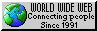 A graphic that reads 'World Wide Web: Connecting people since 1991.'